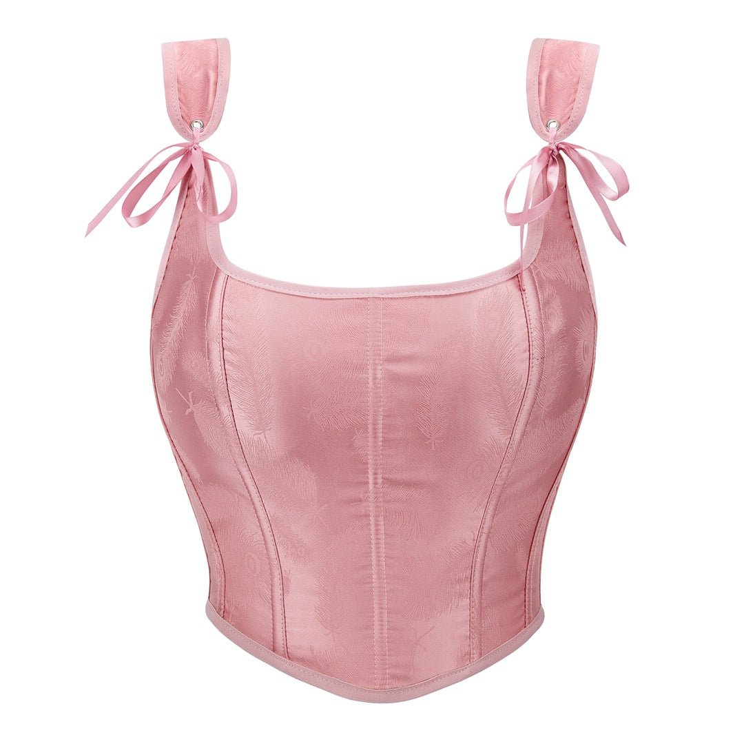 Lotus Pink Shaping Bodysuit Corset Top | JAMSHAPE