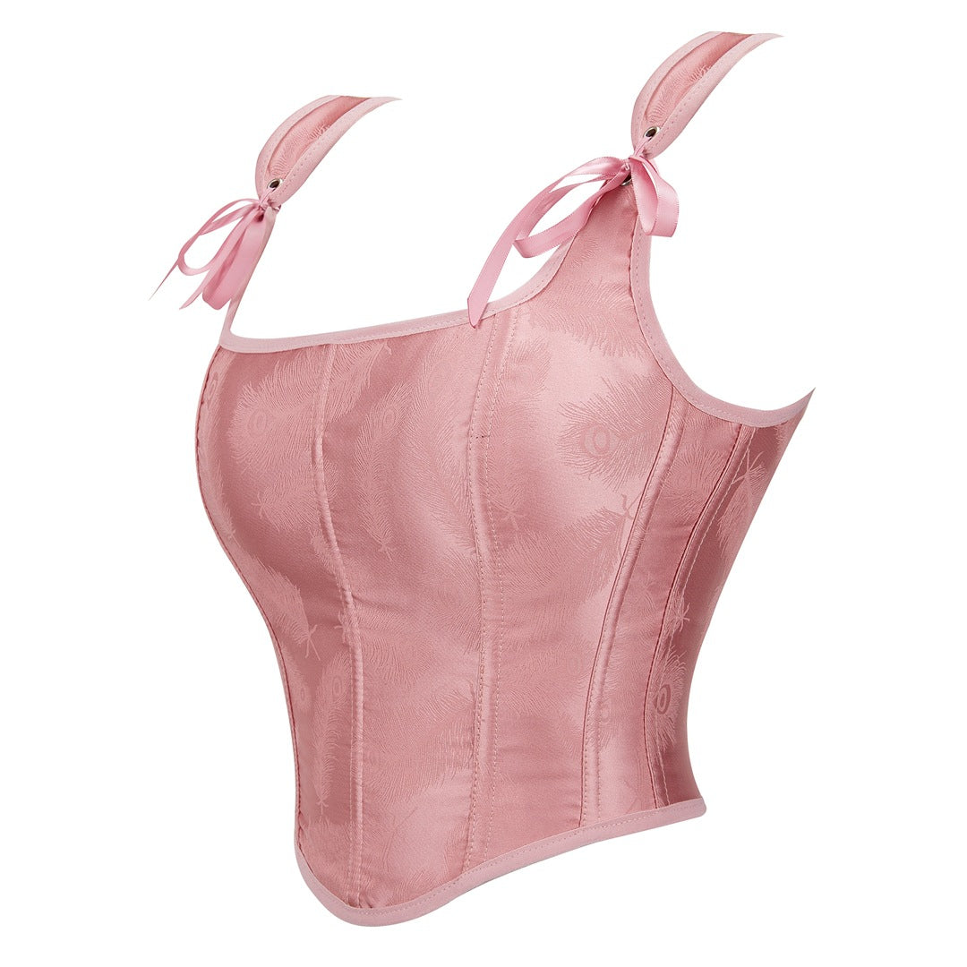 Lotus Pink Shaping Bodysuit Corset Top | JAMSHAPE