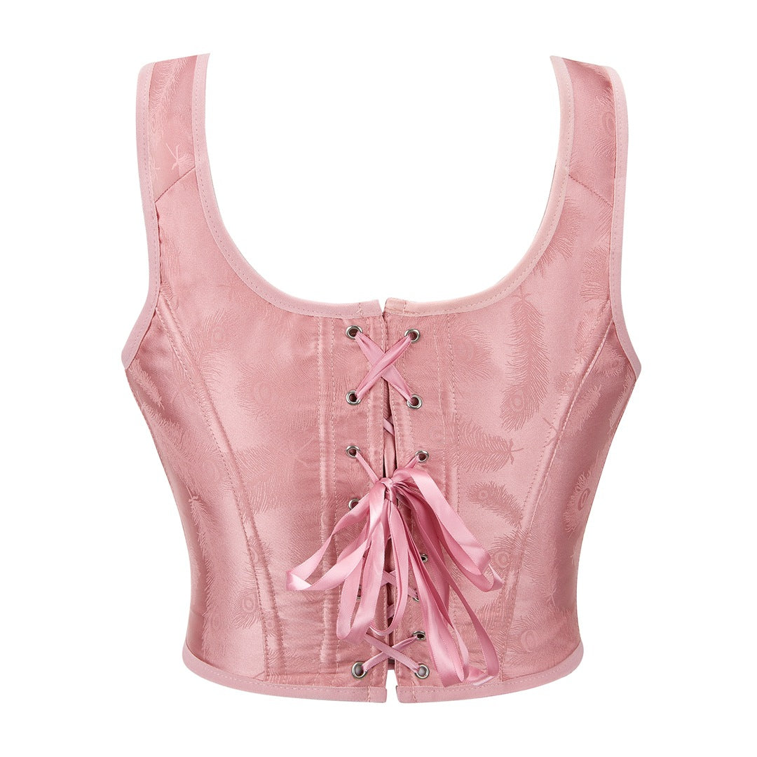 Lotus Pink Shaping Bodysuit Corset Top | JAMSHAPE