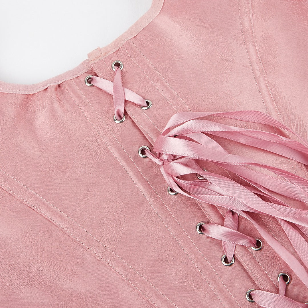 Lotus Pink Shaping Bodysuit Corset Top | JAMSHAPE