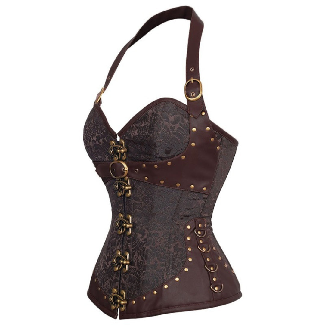 Halter Neck Gothic Palace Overbust Corset | JAMSHAPE