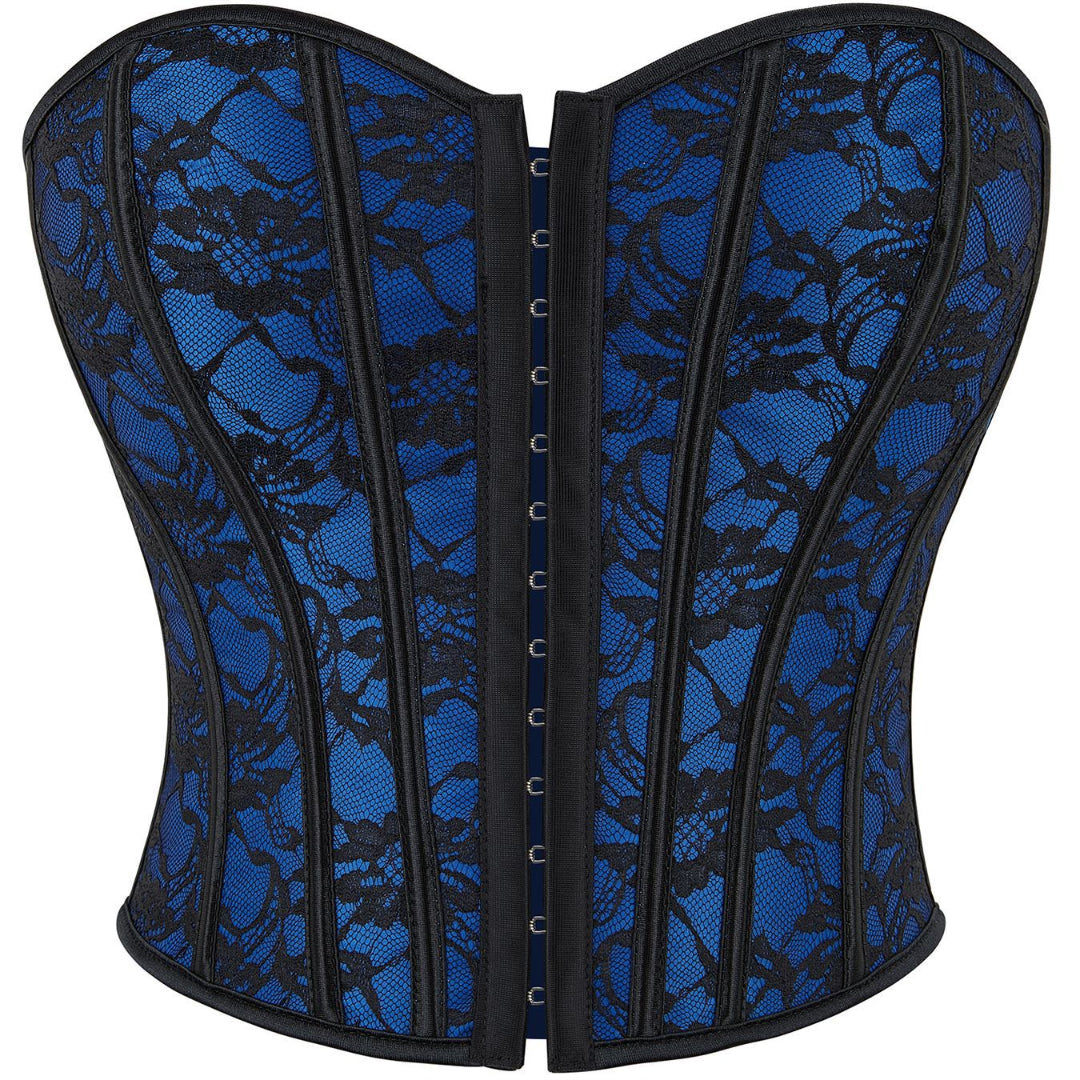 Floral Jacquard Strapless Bandeau Overbust Corset | JAMSHAPE
